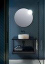 CIRC WALL ROUND MIRROR & LIGHT 