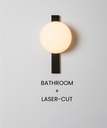 CIRC WALL LIGHT BATHROOM + Laser Cut Signage [3720B-L]