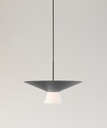 BELT PENDANT LIGHT METAL SHADE + GLASS DIFFUSER 