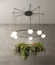 CIRC CHANDELIER 7 LIGHTS + ARTIFICIAL PLANTS
